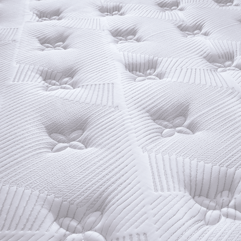 Close-up of the white quilted cover on the Spring Mattress 21PB-45